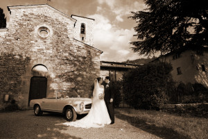 Panorama della piccola chiesa nel chianti