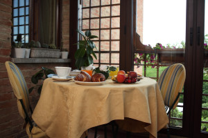 Particolare terrazza per colazione Hotel Arcobaleno Siena