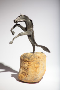 Cavallo in ferro battuto artista Alessandro Coli